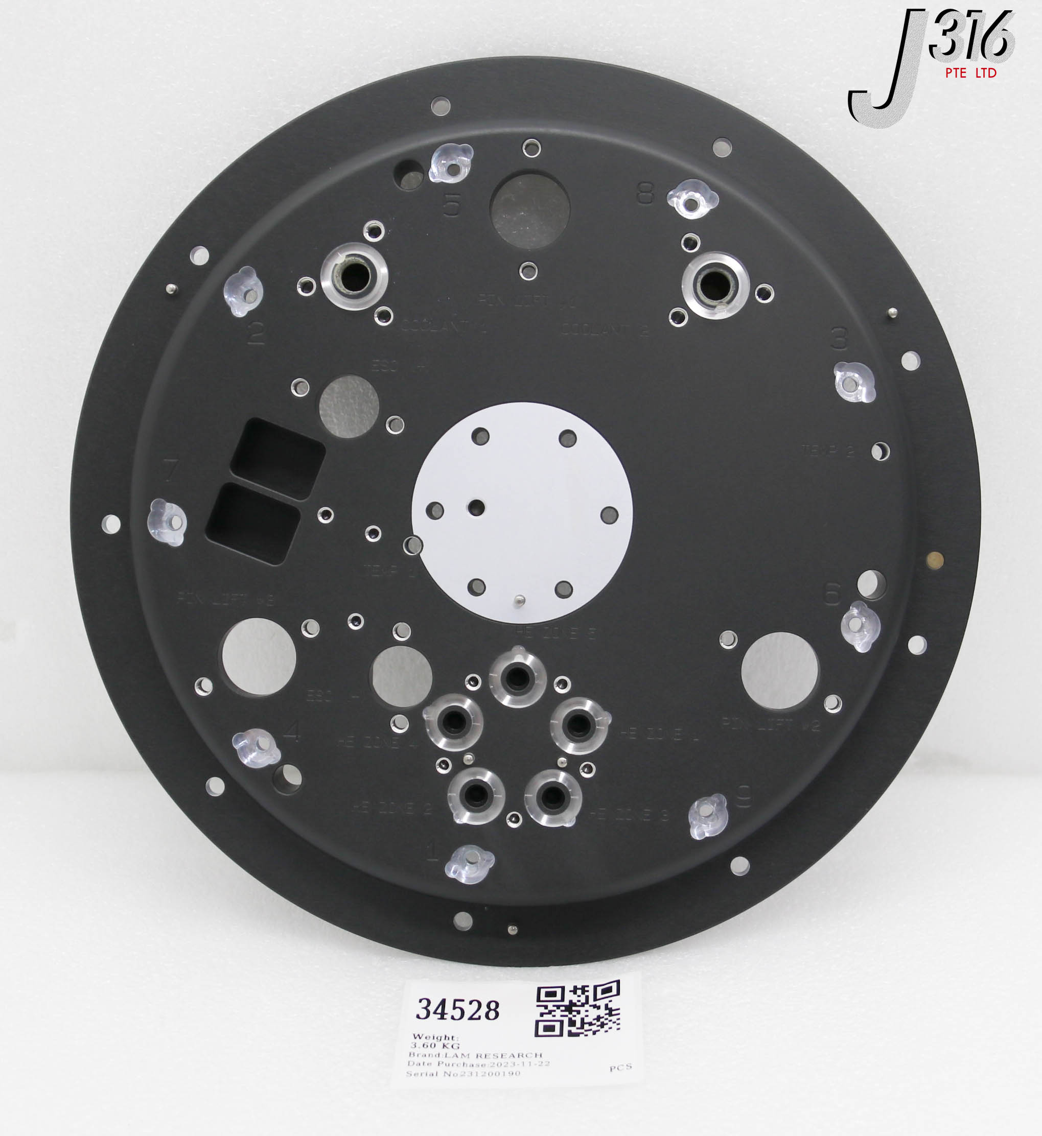 34528 LAM RESEARCH ESC, FACILITY PLATE 715-042350-240 – J316Gallery